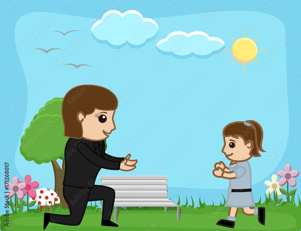 Modern Mother Playing with Small Girl Modern Mother Playing with Small Girl
