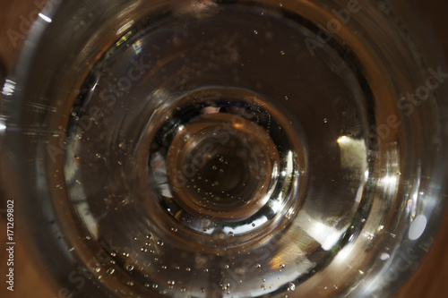 Abstraction of water in a glass goblet