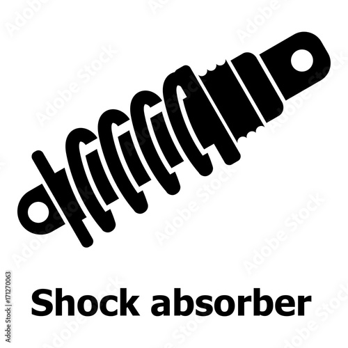 Shock absorber icon, simple black style