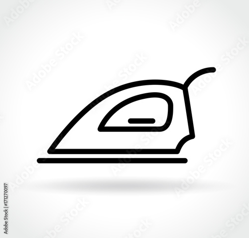 iron steam icon on white background