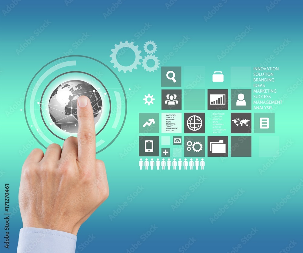 Business media concept. Business media concept.