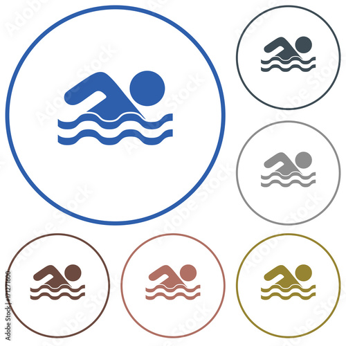Swimming water sport icon