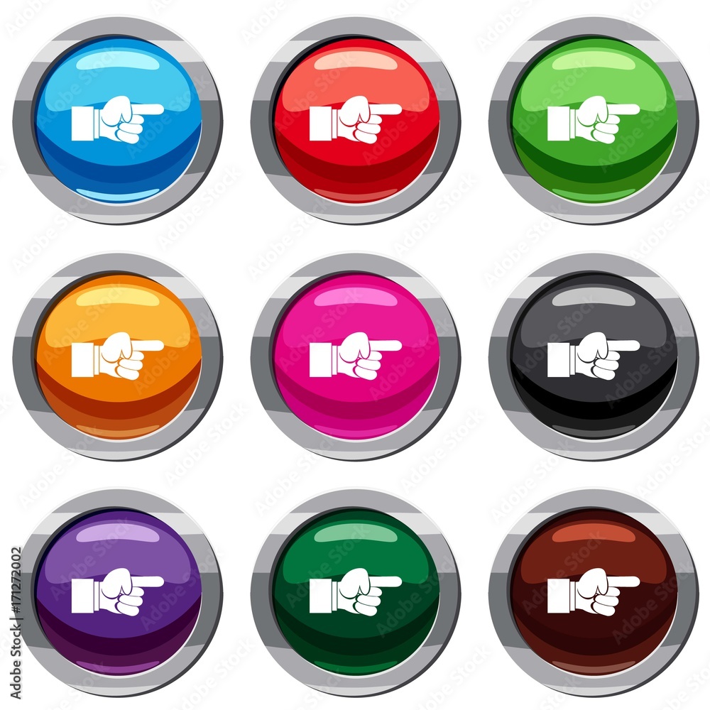 Pointing hand gesture set 9 collection Pointing hand gesture set 9 collection