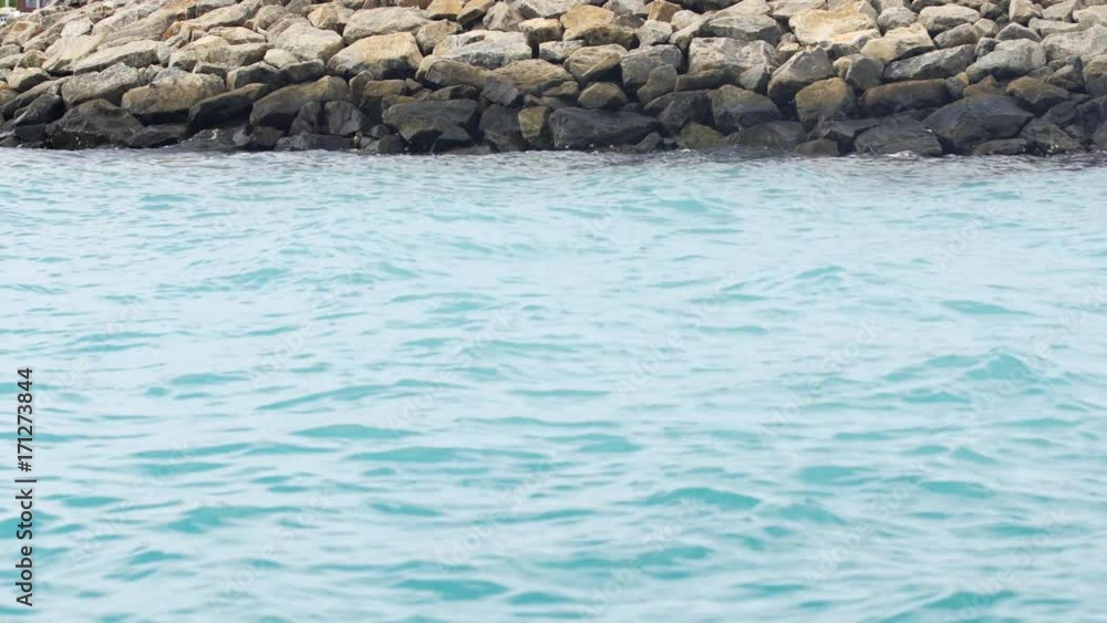 Rock Jetty on Maafushi Island, Maldives. Video 4k Rock Jetty on Maafushi Island, Maldives. Video 4k