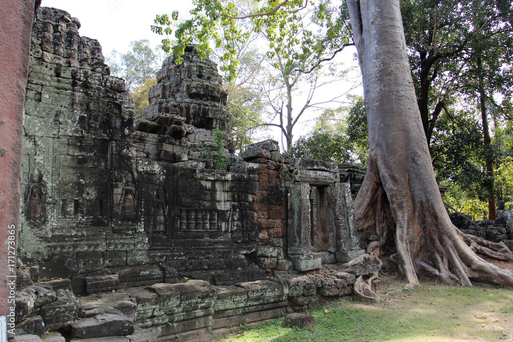 The ruins of an old temple in Cambodia