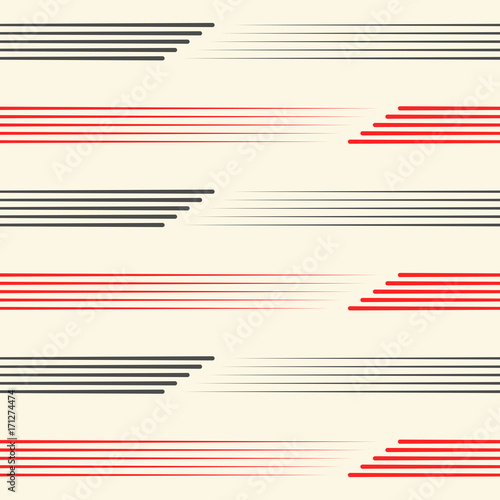 Endless Geomertic Design. Simple Horizontal Line Pattern