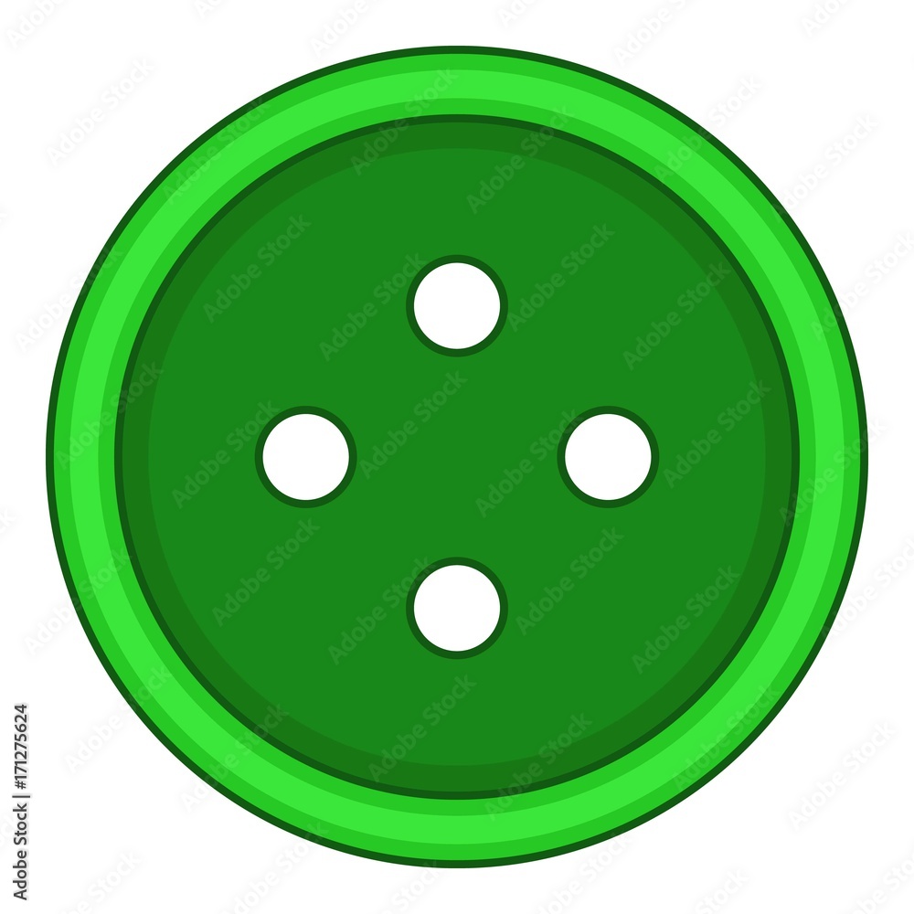 Craft cloth button icon, cartoon style Craft cloth button icon, cartoon style