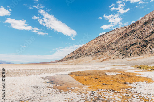 desert landscape at badwater basin in death valley