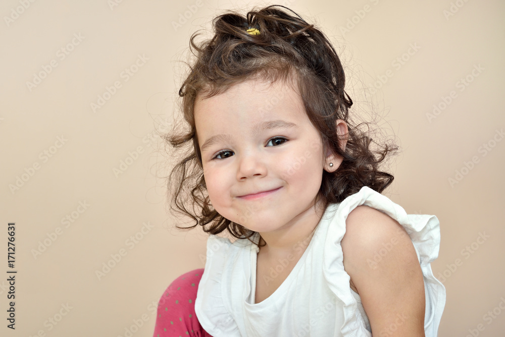 Portrait of a cute smiling young girl Portrait of a cute smiling young girl