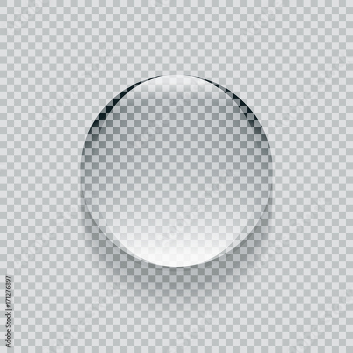 Shiny realistic transparent round vector water drop Stock Vector | Adobe  Stock