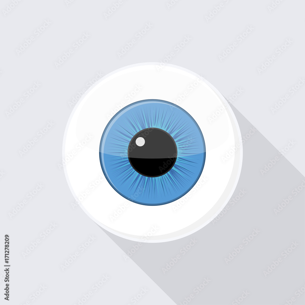 human eyeball. Eye with bright blue human eyeball. Eye with bright blue