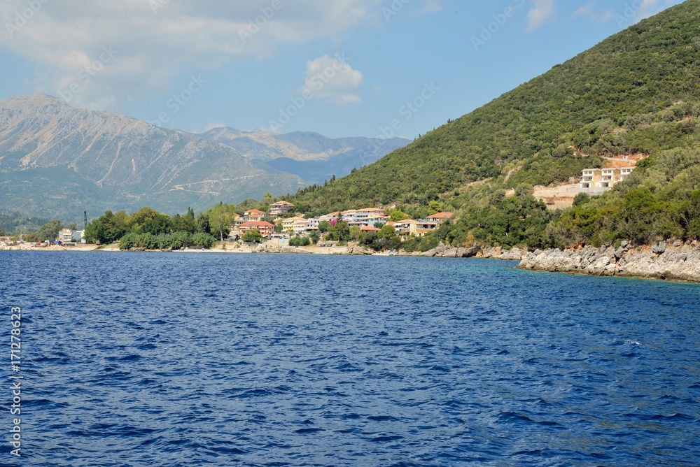 Vasiliki city seen from the sea, Vasiliki is a town in the municipal unit of Apollonioi, on the island of Lefkada, Greece. It is situated on the south coast, 25 km southwest of Lefkada (city). Vasiliki city seen from the sea, Vasiliki is a town in the municipal unit of Apollonioi, on the island of Lefkada, Greece. It is situated on the south coast, 25 km southwest of Lefkada (city).