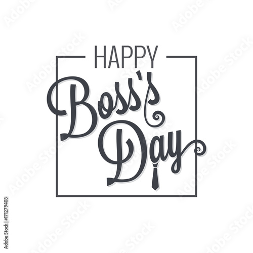 boss day logo lettering design background