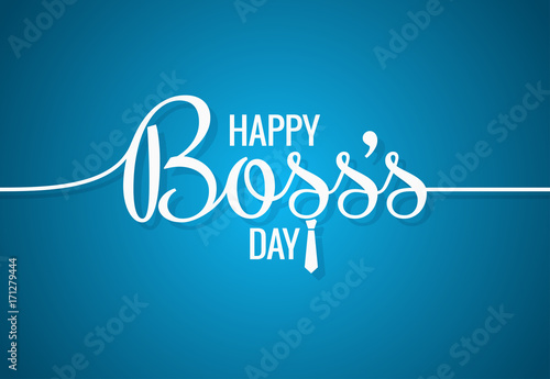 boss day logo line concept design background