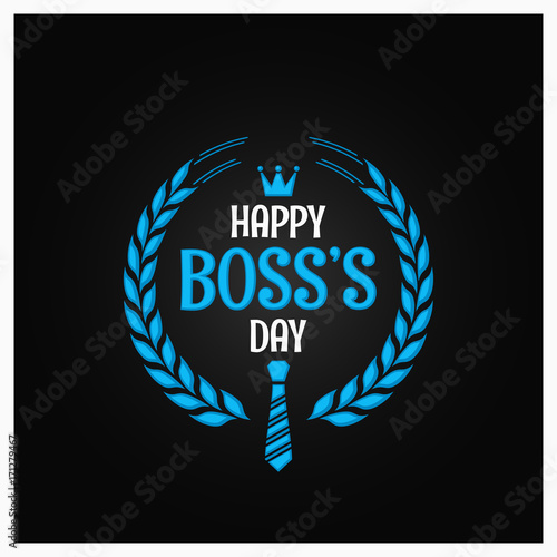 boss day logo sign design background