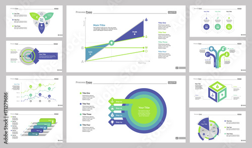 Marketing infographic chart set