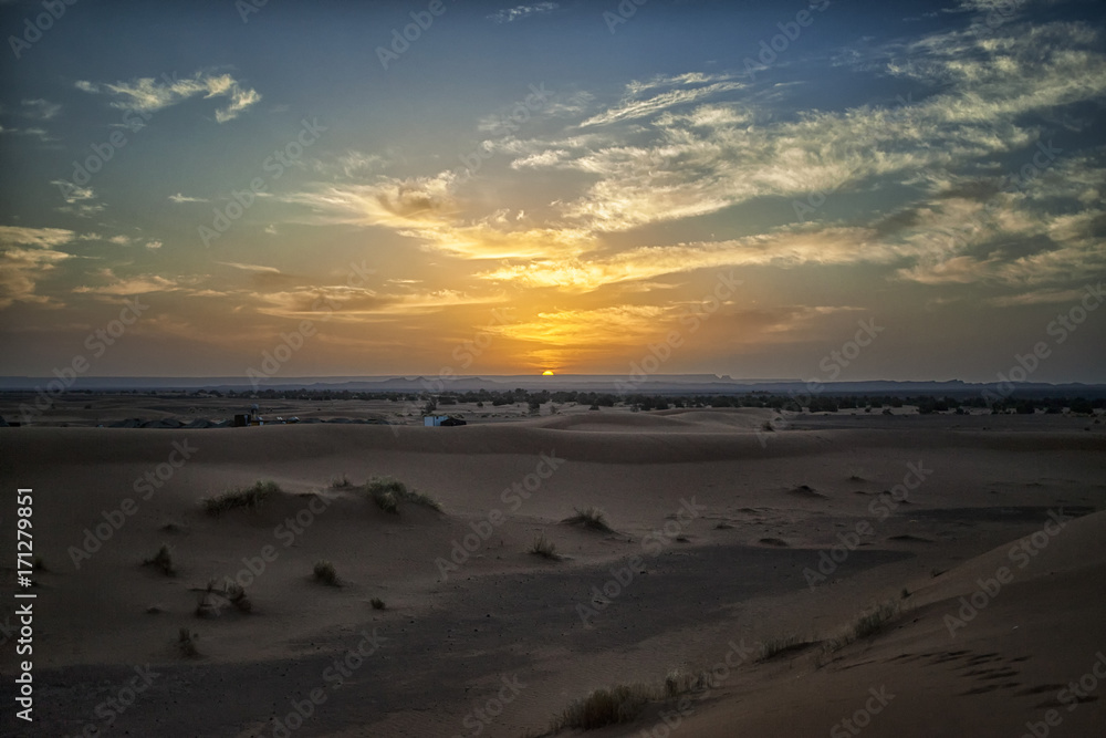 A desert sunset