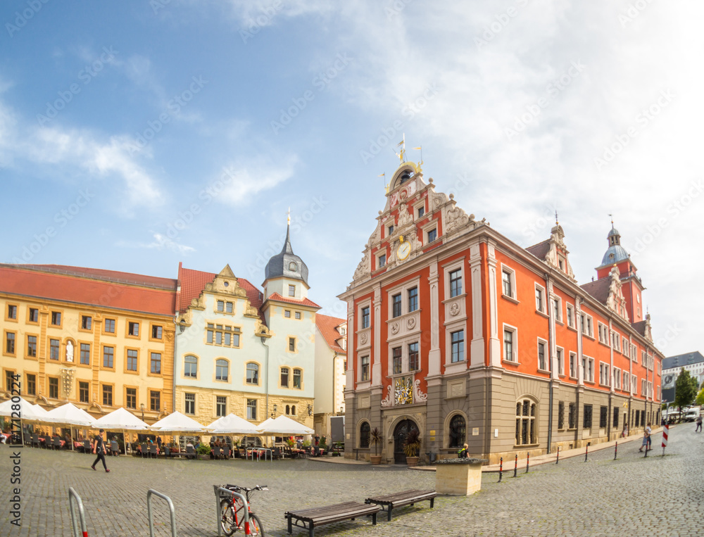 Obraz premium Gotha Marktplatz mit Rathaus
