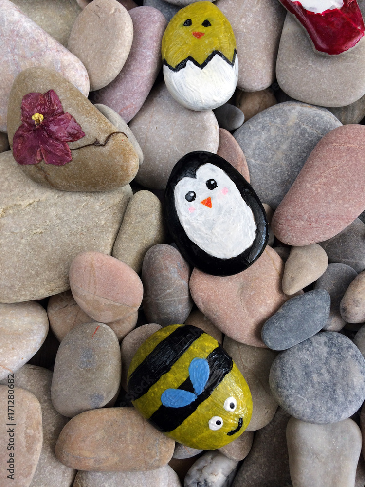 Naklejka premium the illustrated stones,background,hobbies