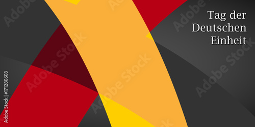Tag der Deutschen Einheit - Banner in Grau (Textfeld)