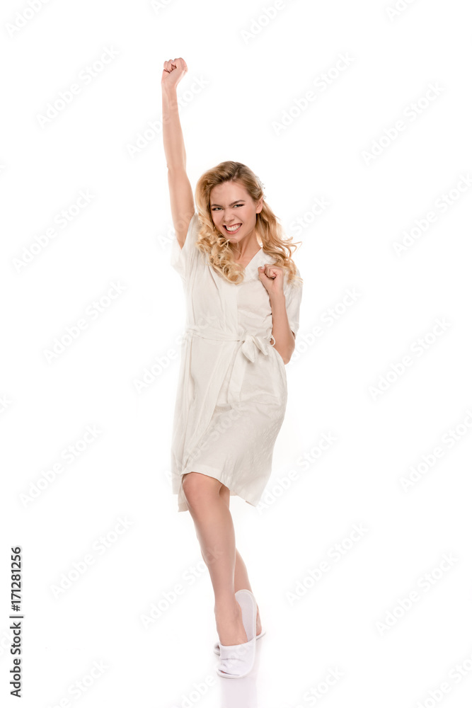 triumphing woman in robe triumphing woman in robe