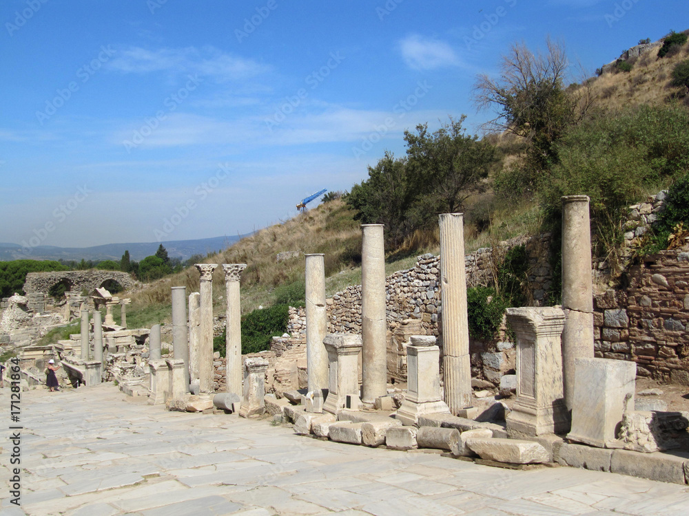 Ruins of the ancient Greek city in Turkey