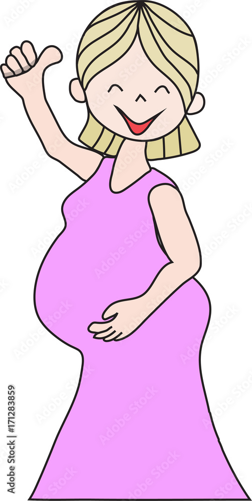 A happy pregnancy mother ready to give birth. A happy pregnancy mother ready to give birth.