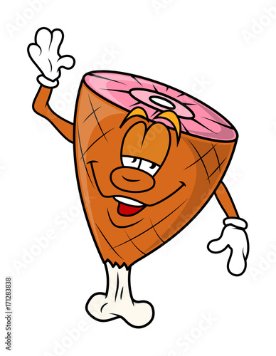 Cartoon Smiling Face - Gammon Meat Vector