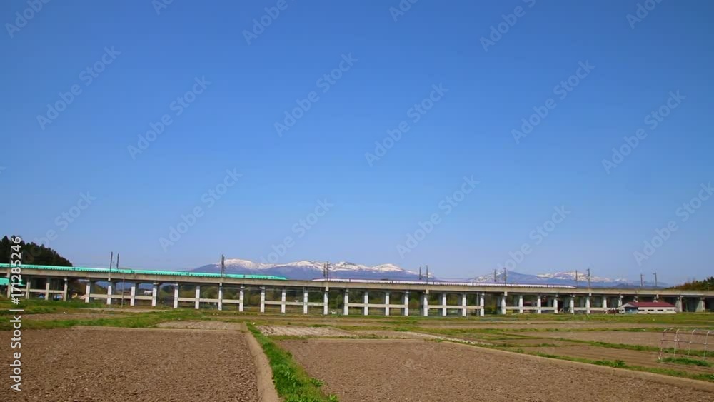 福島県を走る新幹線 福島県を走る新幹線