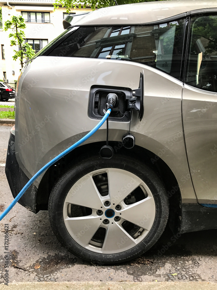 Electric car charging station in Oslo