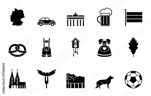 Deutschland Iconset - Schwarz