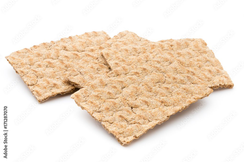 Stack of wholegrain crispy bread. Stack of wholegrain crispy bread.