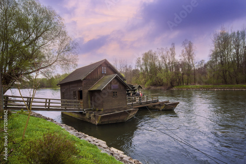 Floating mill on the Mura river - Prekmurje, Slovenia