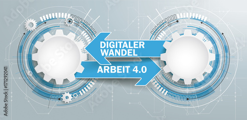 Zahnräder Digitaler Wandel Arbeit 4.0