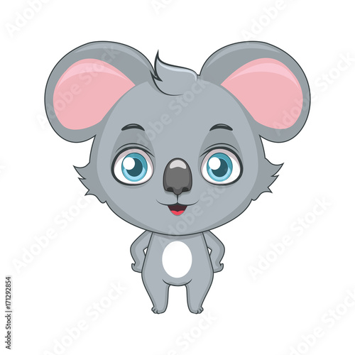 Cute stylized cartoon koala illustration ( for fun educational purposes, illustrations etc. )