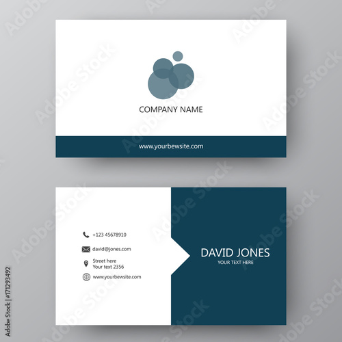 Modern presentation card with company logo. Vector business card template. Visiting card for business and personal use.  Vector illustration design.