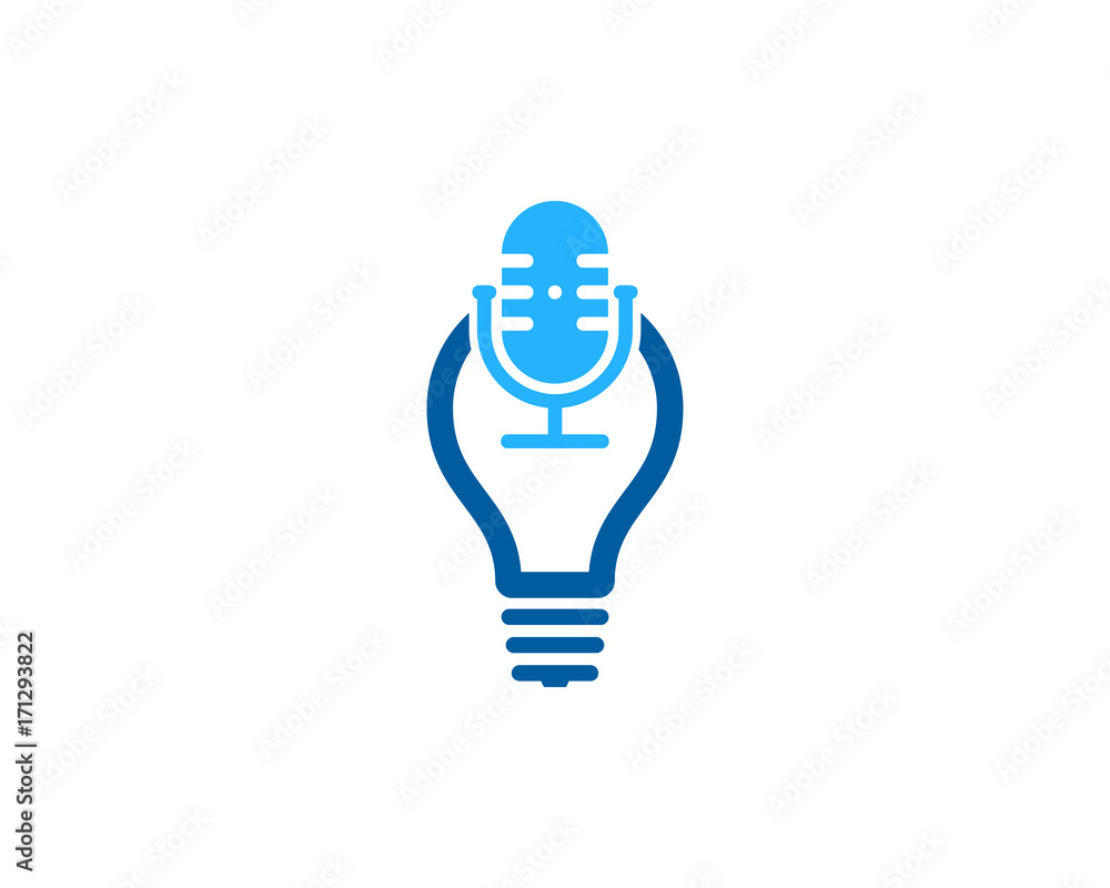 Idea Podcast Icon Logo Design Element Idea Podcast Icon Logo Design Element