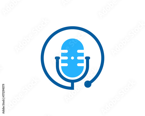Podcast Medical Icon Logo Design Element
