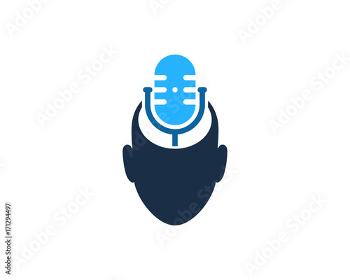 Mind Podcast Icon Logo Design Element