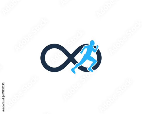 Infinity Run Icon Logo Design Element