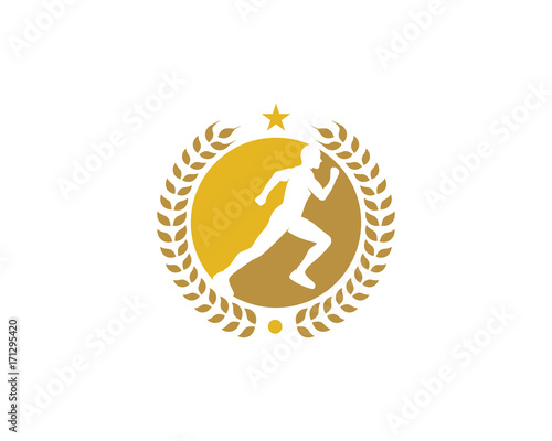 Premium Run Icon Logo Design Element