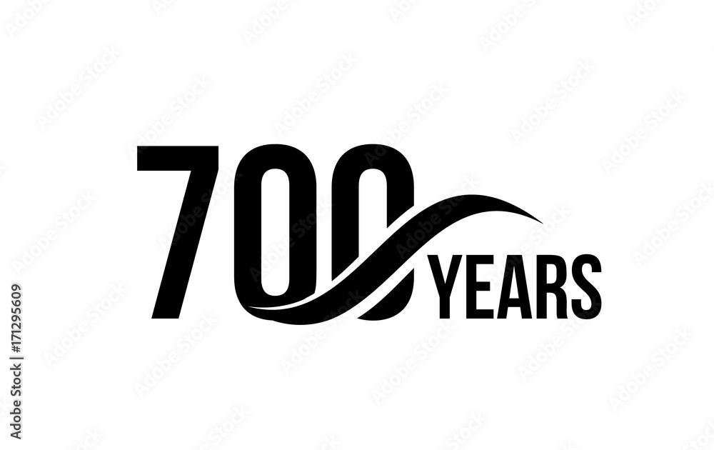 Vector isolated anniversary date logo template for business company birthday icon design element. Seven hundred abstract sign. Happy jubilee, 700 years. 700th year. Vector isolated anniversary date logo template for business company birthday icon design element. Seven hundred abstract sign. Happy jubilee, 700 years. 700th year.