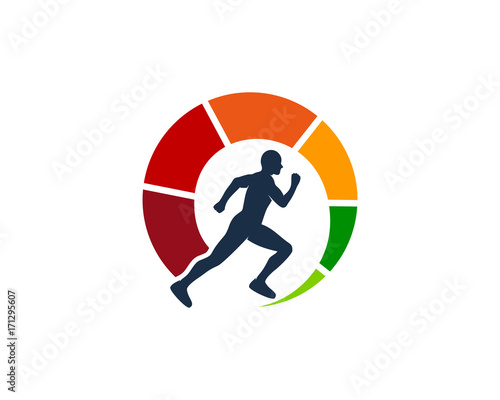 Maximum Run Icon Logo Design Element