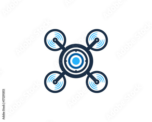 Target Drone Icon Logo Design Element