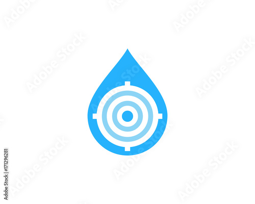 Target Water Icon Logo Design Element