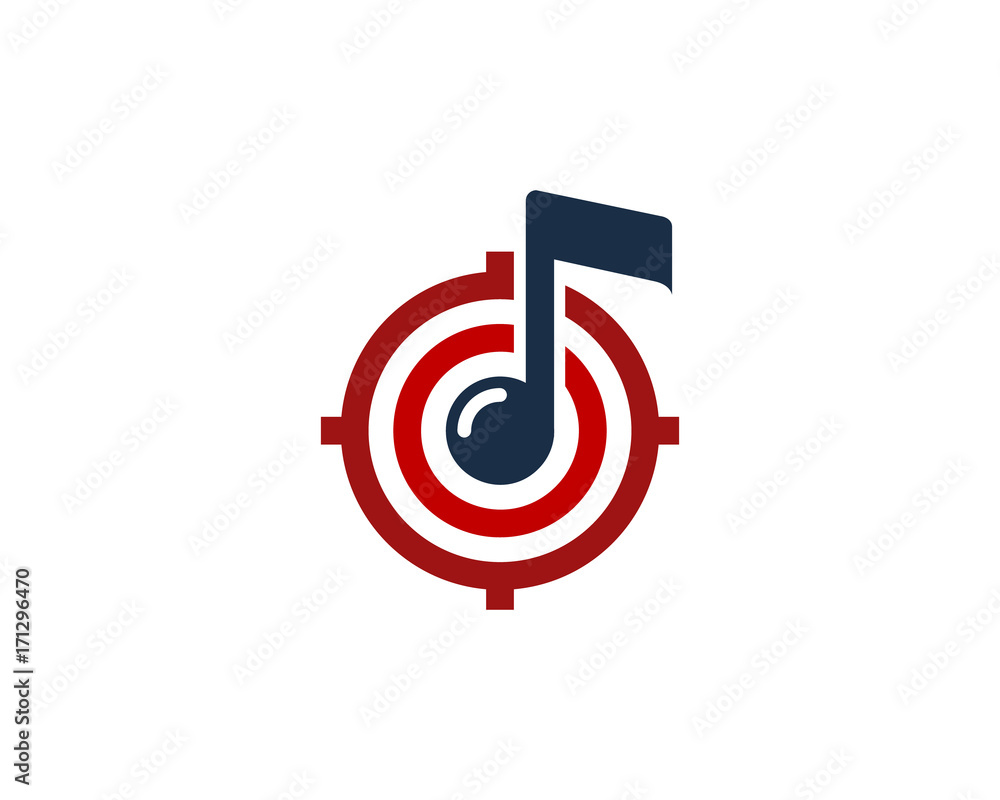 Music Target Icon Logo Design Element Music Target Icon Logo Design Element