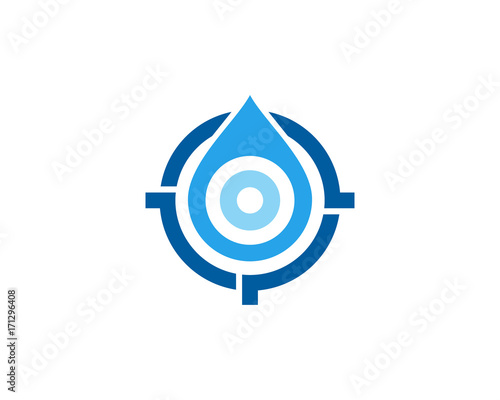 Water Target Icon Logo Design Element