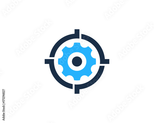 Gear Target Icon Logo Design Element photo