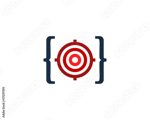 Code Target Icon Logo Design Element