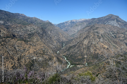 Mountain landscape in Kings Canyon National Park, California, USA